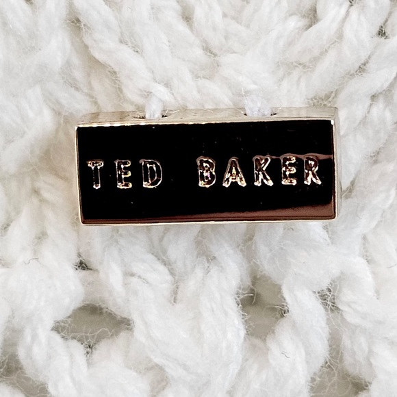 Ted Baker White Crochet Embroidred Knit Top Sz. 2 - Picture 9 of 10